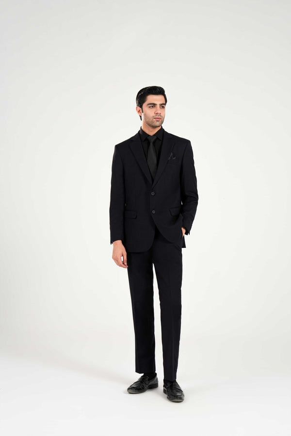 Navy Blue Checked 2 Piece Suit - Bellini Super 100’s