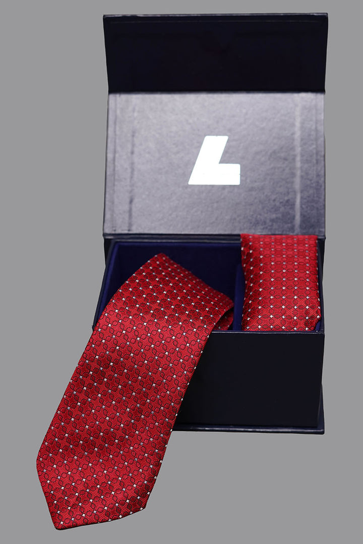 Bold Red Silk Tie & Pocket Square - Premium Men’s Fashion