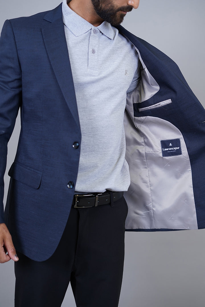 Navy Blue Blazer Inner Lining – High-Quality Stitching