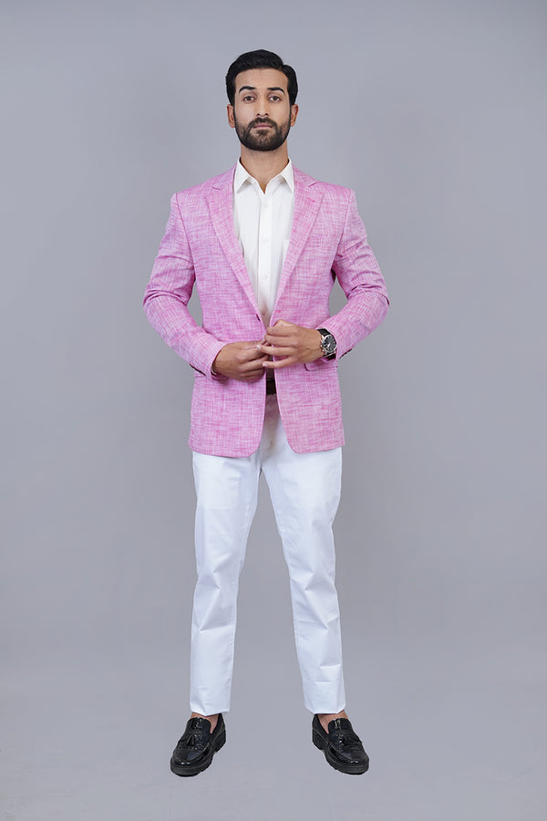 Red Linen Blazer – Bold Men’s Summer Formal Wear