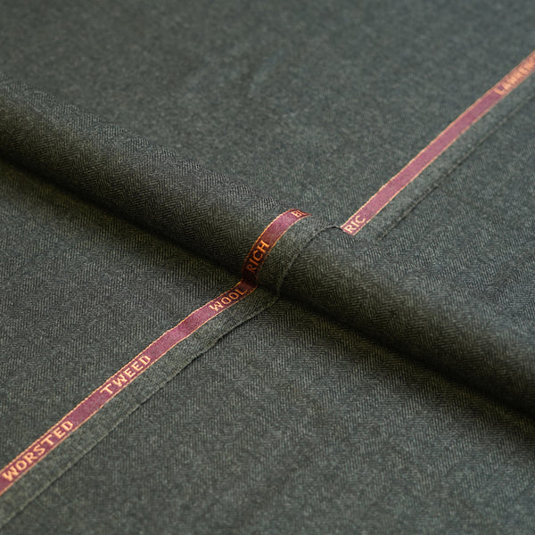 Grey Textured Worsted Tweed Jacketing Fabric