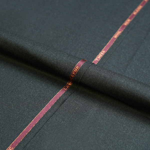 Charcoal Grey Plain Worsted Tweed Jacketing Fabric