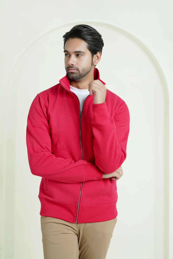 2080-05604-090-0-001 L-Zipper Mock Fleece Poly Wool Red Winter-5