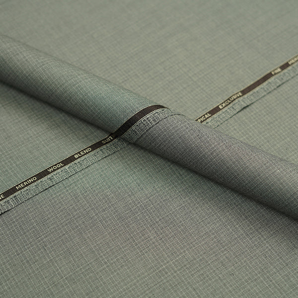 Tropical Exclusive Grey Checks Suiting Fabric