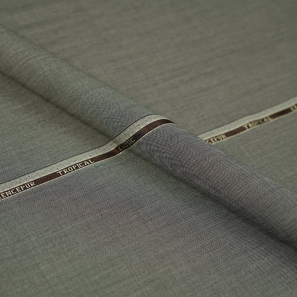 Grey Textured Tropical Classic Suiting Fabric
