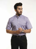 Half Sleeves Shirt - Delta Multi Grid Checks