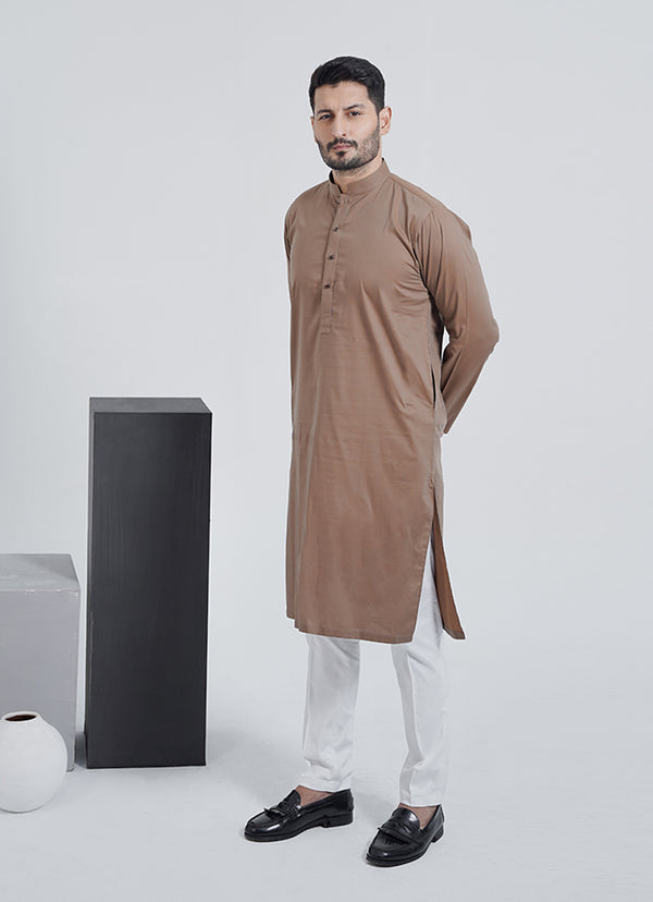 Kurta - Sensation Pima Cotton Burnished Gold Melange