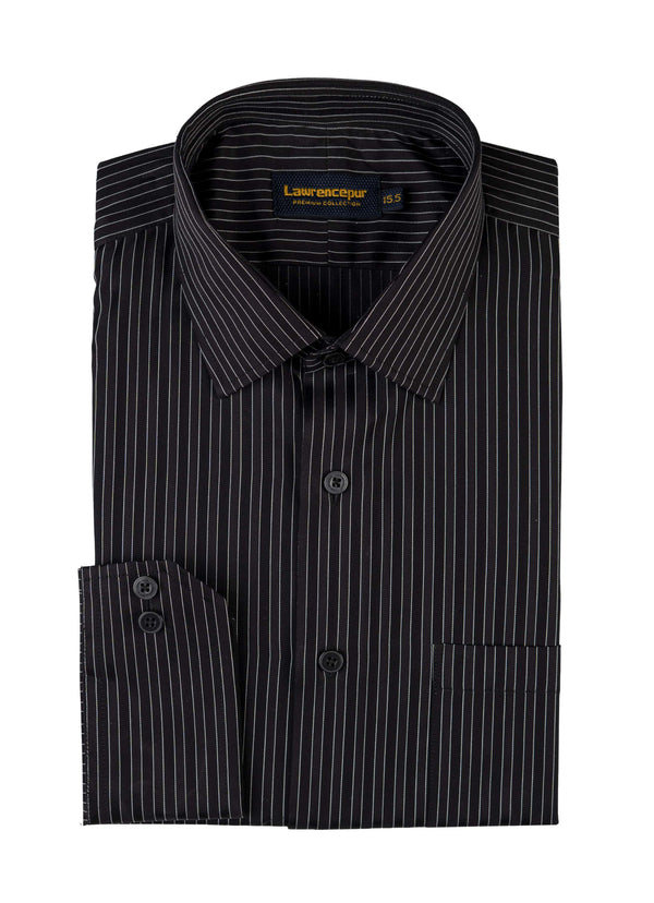 Supernova Black Stripes Formal Shirt