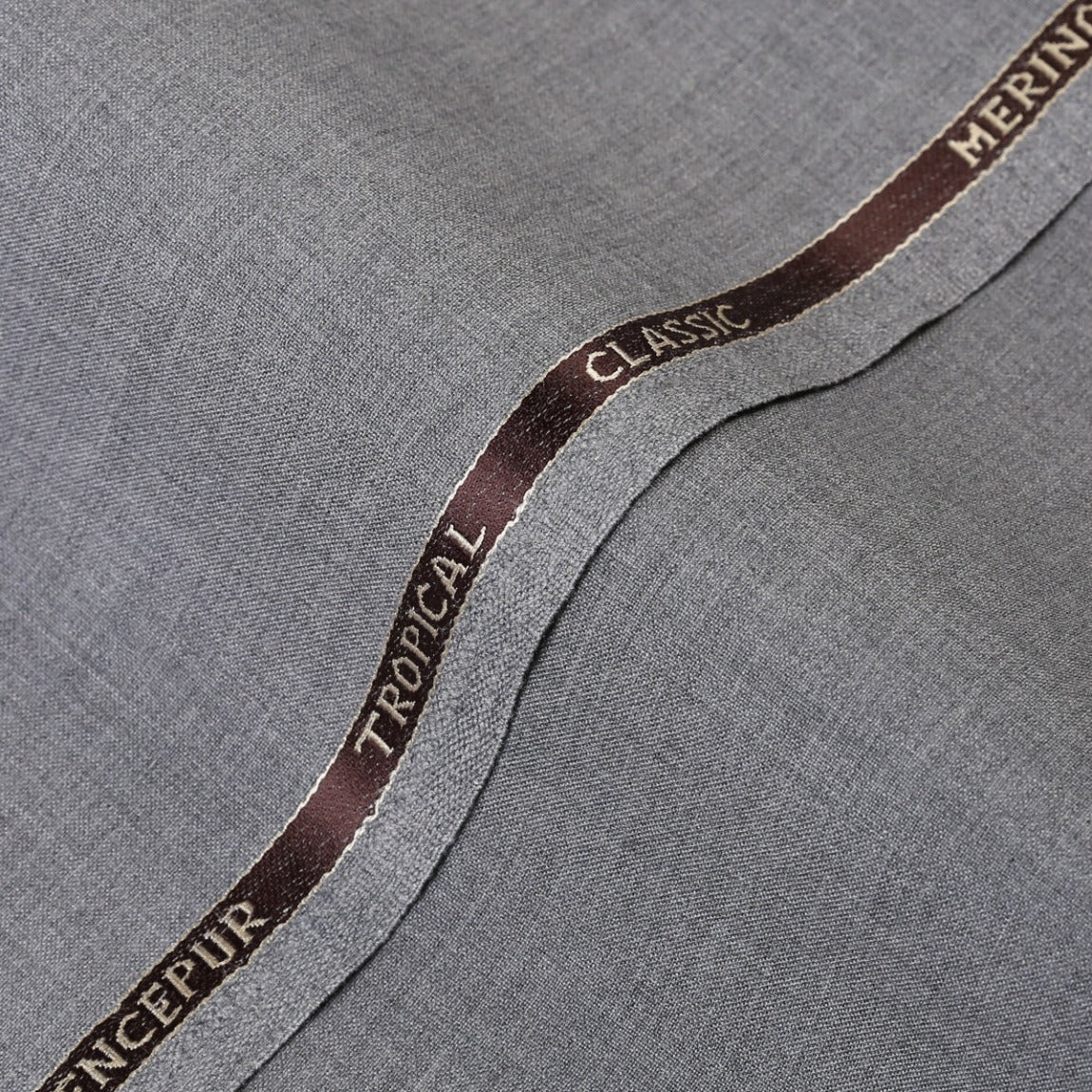Plain-Coin Grey, Tropical Classic Wool Blend / Poly Wool Suiting