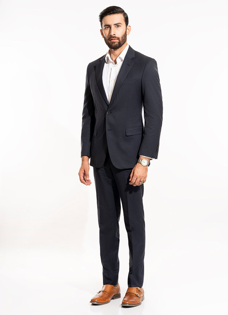 Plain-Midnight Blue, Wool Rich Classic Suits – Lawrencepur
