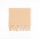 Plain-Camel Brown, Size: 30x160, Wool Cashmere Scarf