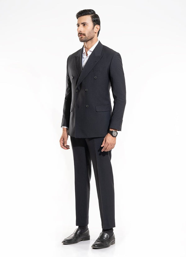 Maze Textured Black Suit