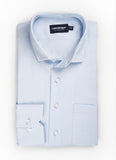 Twill Textured-Light Blue, Delta Cotton Rich Formal Shirt