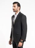 End on End Textured-Black, Wool Rich Classic Suit