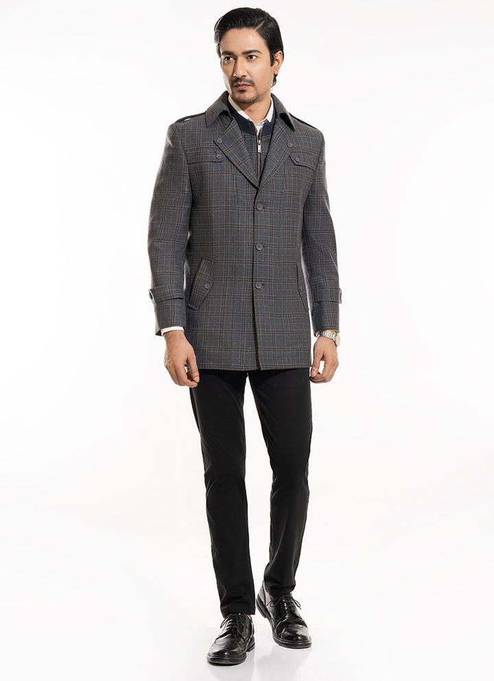 2550-00220-020-5-014 L-Double Jacket Worsted Tweed Wool Rich Grey Winter 2