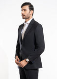 Bird's Eye Textured-Black, Pure Wool Classic Suits
