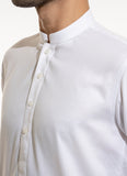 Self Textured-White (Herringbone Style), 100% Fine Alpha Cotton Kurta