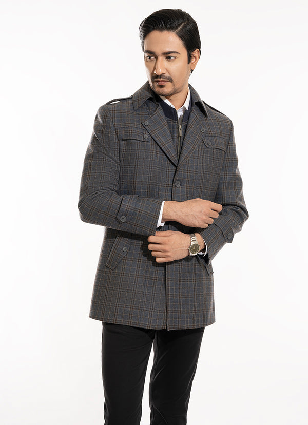 2550-00220-020-5-014 L-Double Jacket Worsted Tweed Wool Rich Grey Winter 1