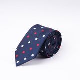 Dotted-Navy Blue, Silk Rich Neck Ties