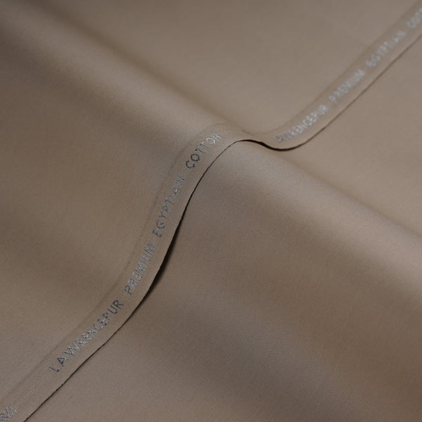 Plain-Tortilla Brown, Premium Egyptian Cotton Shalwar Kameez Fabric