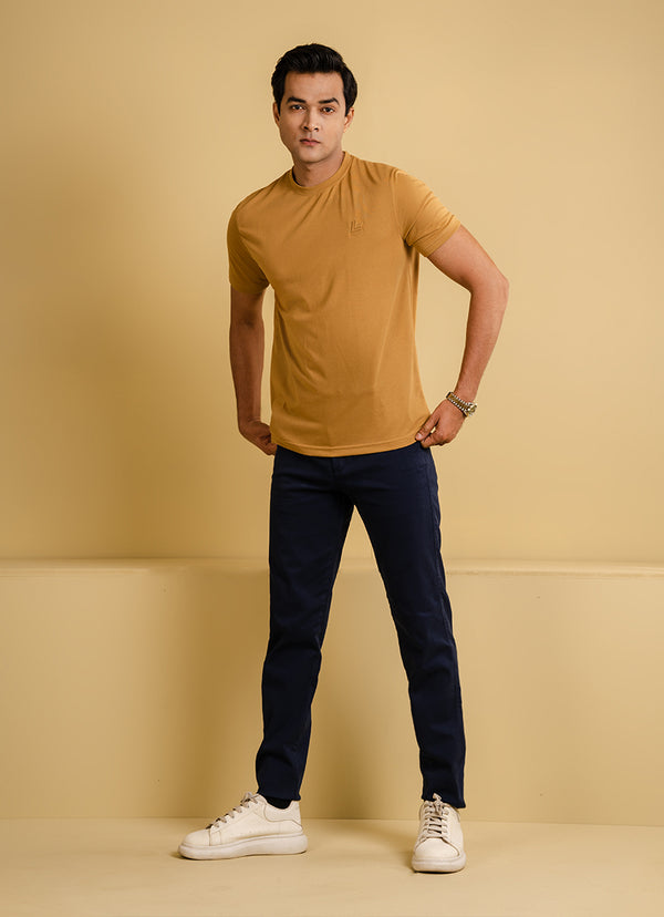 Plain-Brown, 100% Cotton, Basic T-Shirt