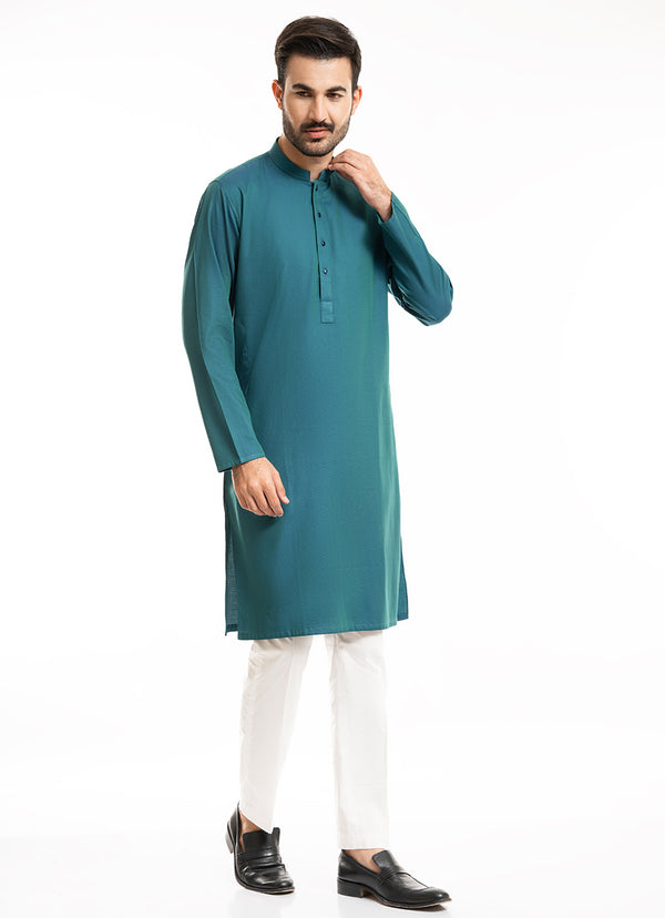 Kurta - Supernova Green Bird Eye Textured