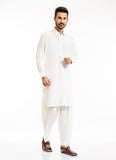 Off White Plain Delta Wash N Wear Shalwar Kameez Suit