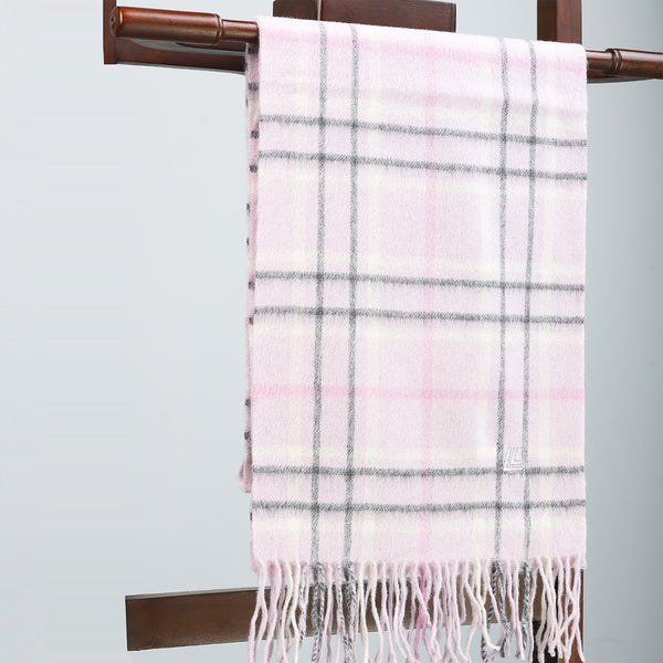 Pink Check Scarf