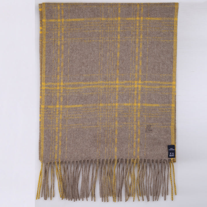 2870-19502-040-5-001 L-Scarf  100%CASHMERE Brown  1