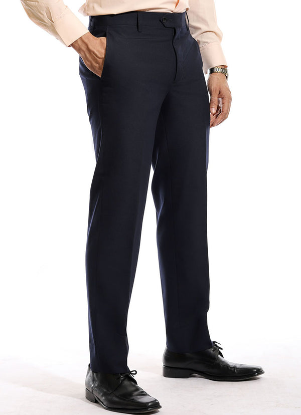 Plain Blue, Merino Wool Rich Centurian Classic Formal Trouser