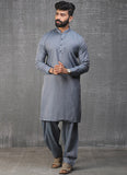 Shalwar Kameez - Yarn Dyed Ash Grey Textured