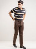 Plain Twill-Chocolate Brown, Wrinkle Free, 100% Cotton, Semi Formal Trouser