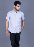 Half Sleeves Shirt - Delta-1 White Stripes