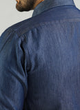 Plain-Dark Blue, Denim Cotton Shirt
