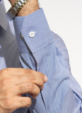 Self Stripes Textured-Blue, 100% Super Fine Cotton Formal Shirts