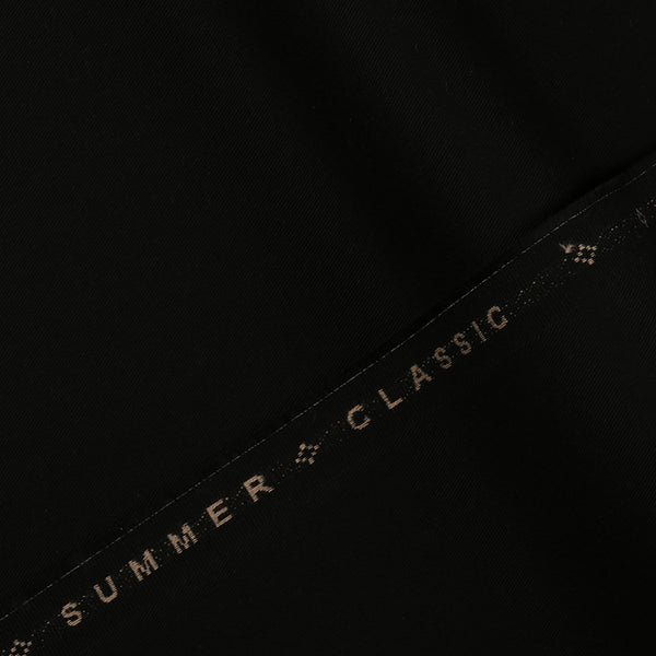 Plain-Black, Summer Classic Cotton Trousering Fabric