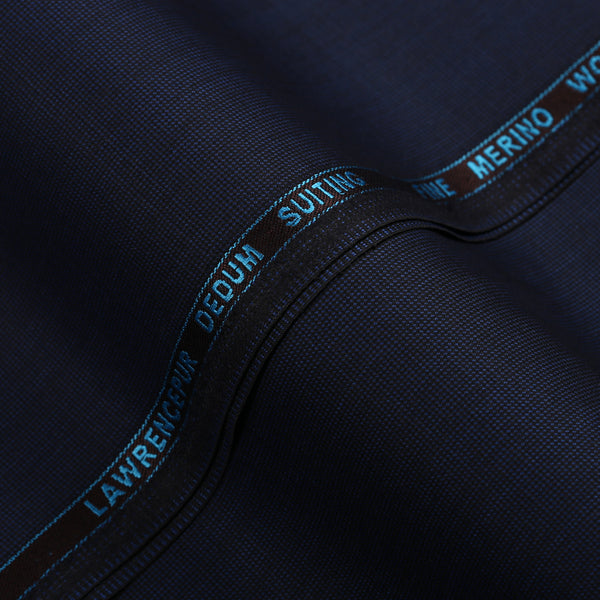 End on End Textured-Yale Blue, Wool Blend Stretch, Dedum Suiting Fabric